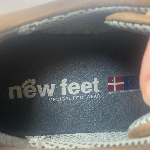 New Feet Medical Comfort Sneakers Shoes Walking Size 38 7.5 Nubuck Suede Brown - Picture 12 of 12